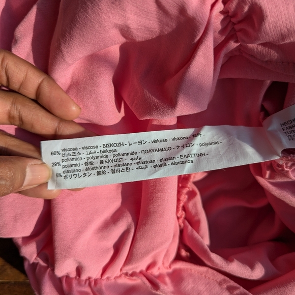 Zara Barbie Pink Cut-out Rushed Halter Mini Dress Womens Size S Cocktail Evening - Picture 4 of 13